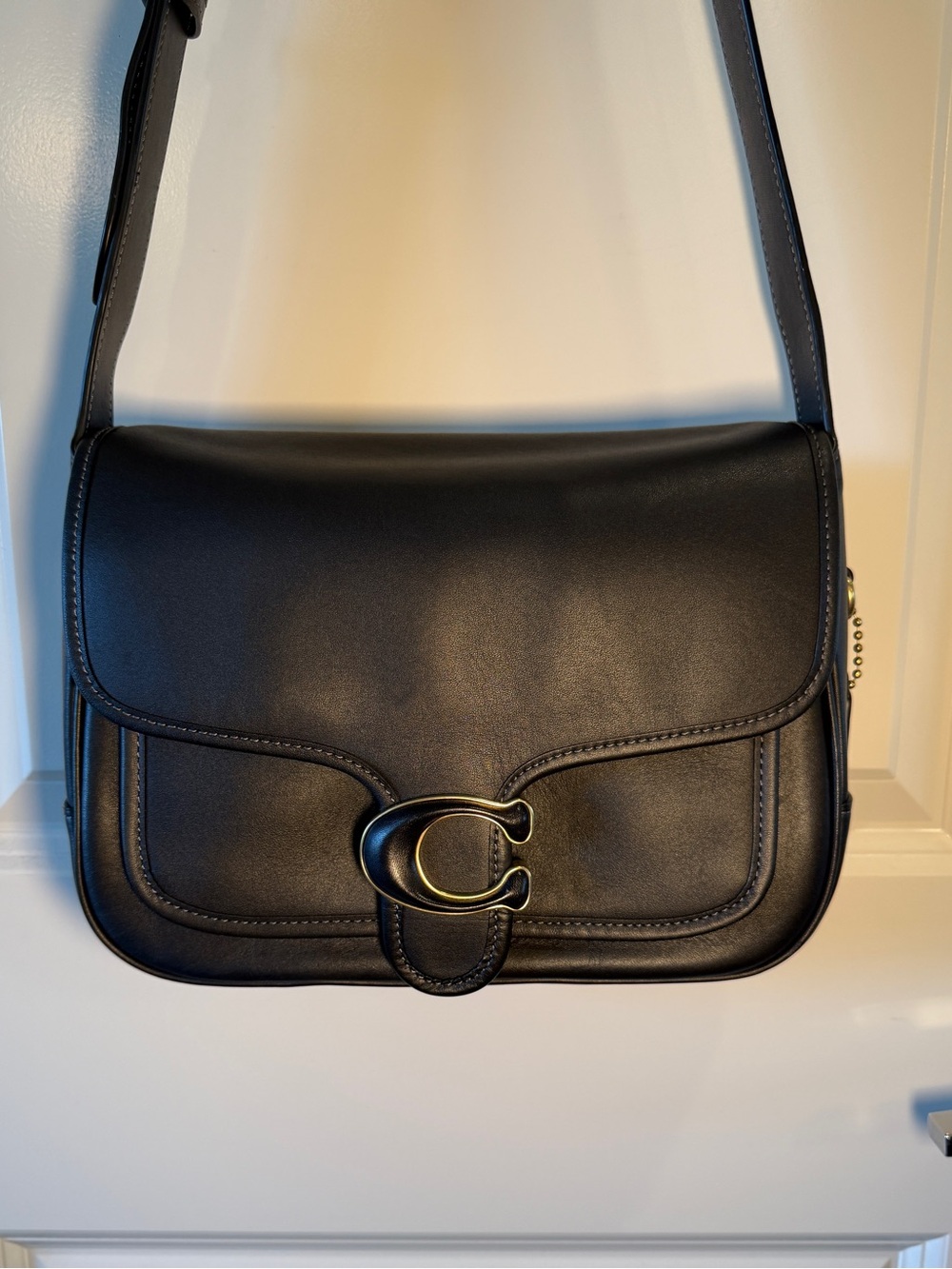 COACH - Black Tabby Messenger with Brass Hardware - Picture 3 of 16